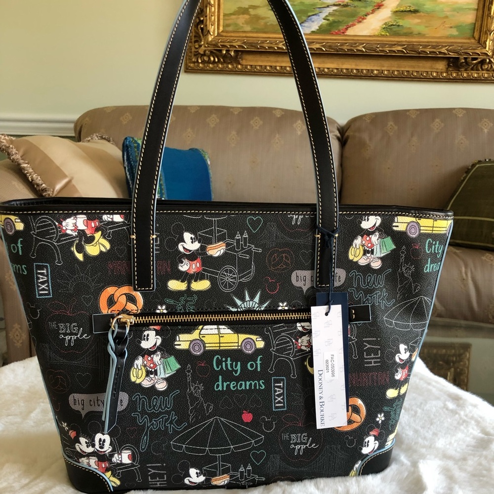 Disney Dooney & Bourke Mickey Minnie NEW YORK Tote - Picture 3 of 8